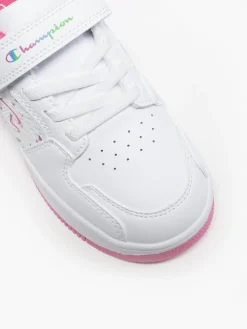 Junior Girl Rebound Platform Abstract White/Fuschia Trainers