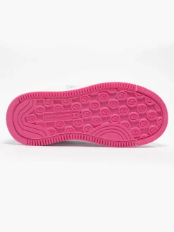 Junior Girl Rebound Platform Abstract White/Fuschia Trainers