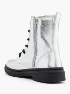 Junior Girl Silver Lace Up Boot