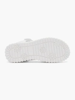 Junior Girl White/Silver Sandal
