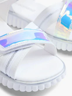 Junior Girl White/Silver Sandal