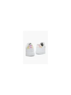 Junior Girls Adidas White Grand Court EL C Iridescent Stripe Trainers