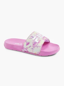 Junior Girls Fila Pink Slides