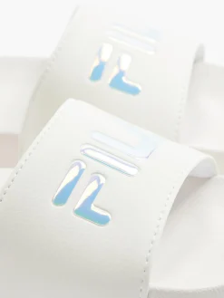 Junior Girls Fila White Sliders