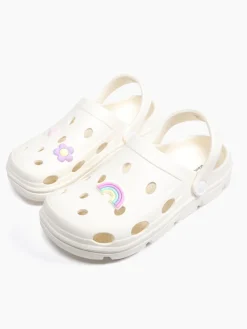 Junior Girls Neutral Clogs