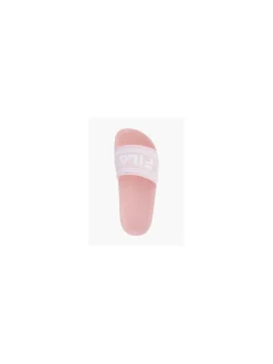 Junior Girls Pink/ White Fila Slides
