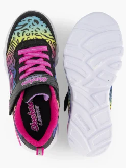 Junior Girls Skechers Animal Print Light Up Trainers