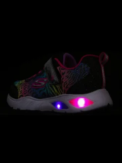 Junior Girls Skechers Animal Print Light Up Trainers