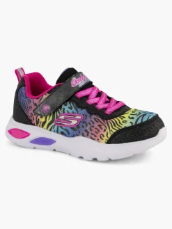 Junior Girls Skechers Animal Print Light Up Trainers