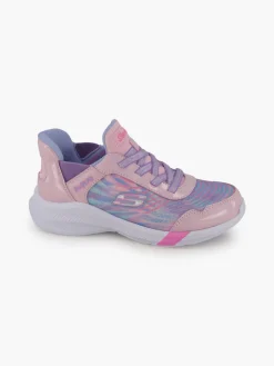 Junior Girls Swift Fit Hands Free Skechers Pink/Multi Trainers