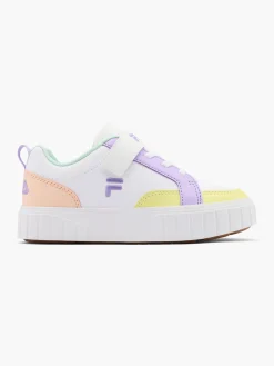Junior Girls Yellow/Purple/Pink Velcro Trainers
