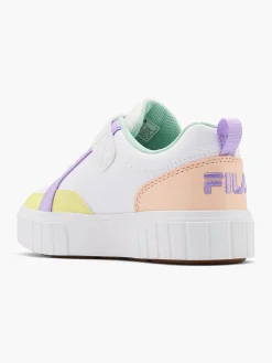 Junior Girls Yellow/Purple/Pink Velcro Trainers