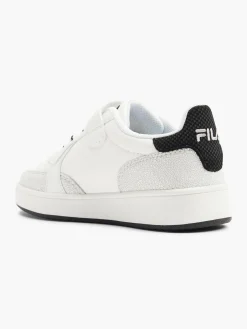 Junior White Court Velcro Trainers