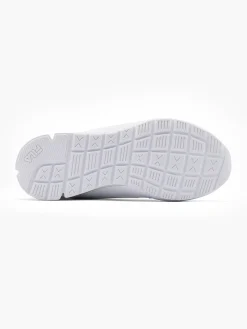 Junior White/Gold Velcro Trainers