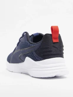 Junior Wired Run Navy Trainers