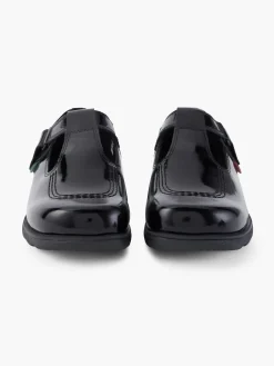 Kickers Teen Girl Black Patent Leather School Shoes