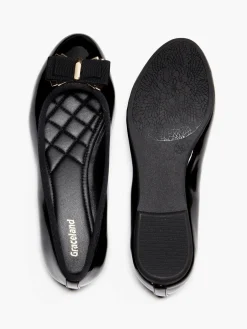 Ladies Black Bow Detail Ballerinas