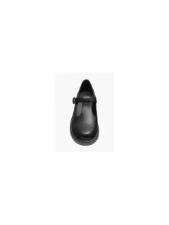 Ladies Black Chunky T-Bar Shoes