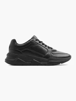 Ladies Black Chunky Trainer