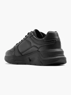 Ladies Black Chunky Trainer