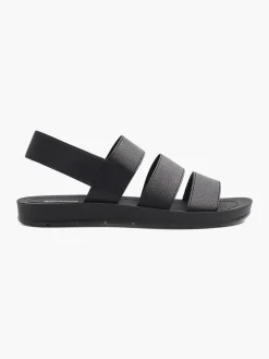 Ladies Black Elasticated Sandals