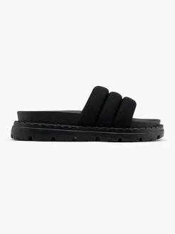 Ladies Black Padded Sandals