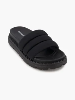 Ladies Black Padded Sandals