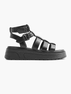 Ladies Black Platform Gladiator Sandal