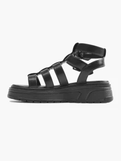 Ladies Black Platform Gladiator Sandal