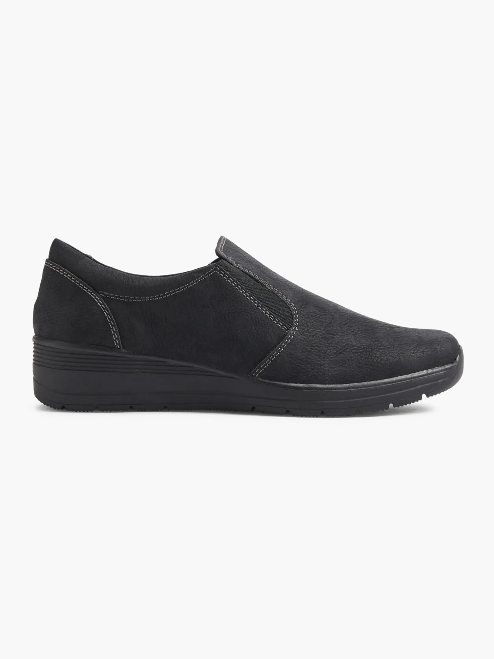 Ladies Black Slip On Comfort Shoes
