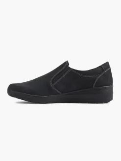 Ladies Black Slip On Comfort Shoes