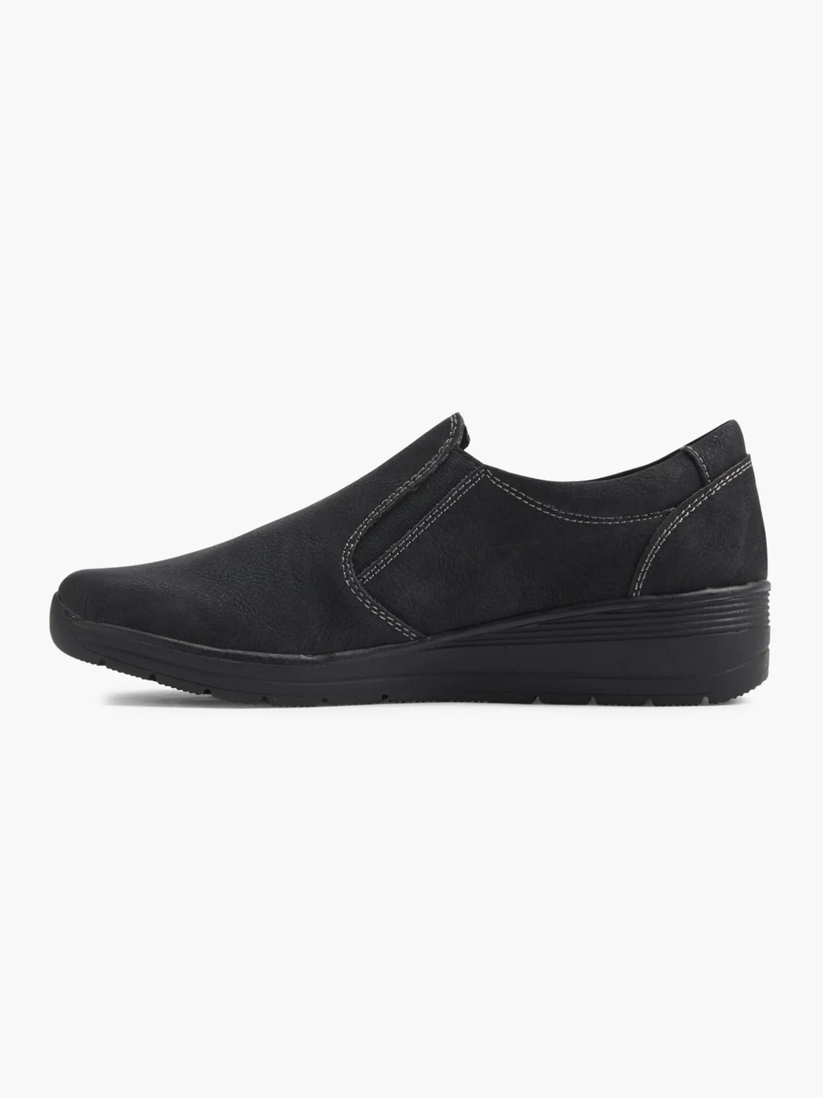 Ladies Black Slip On Comfort Shoes