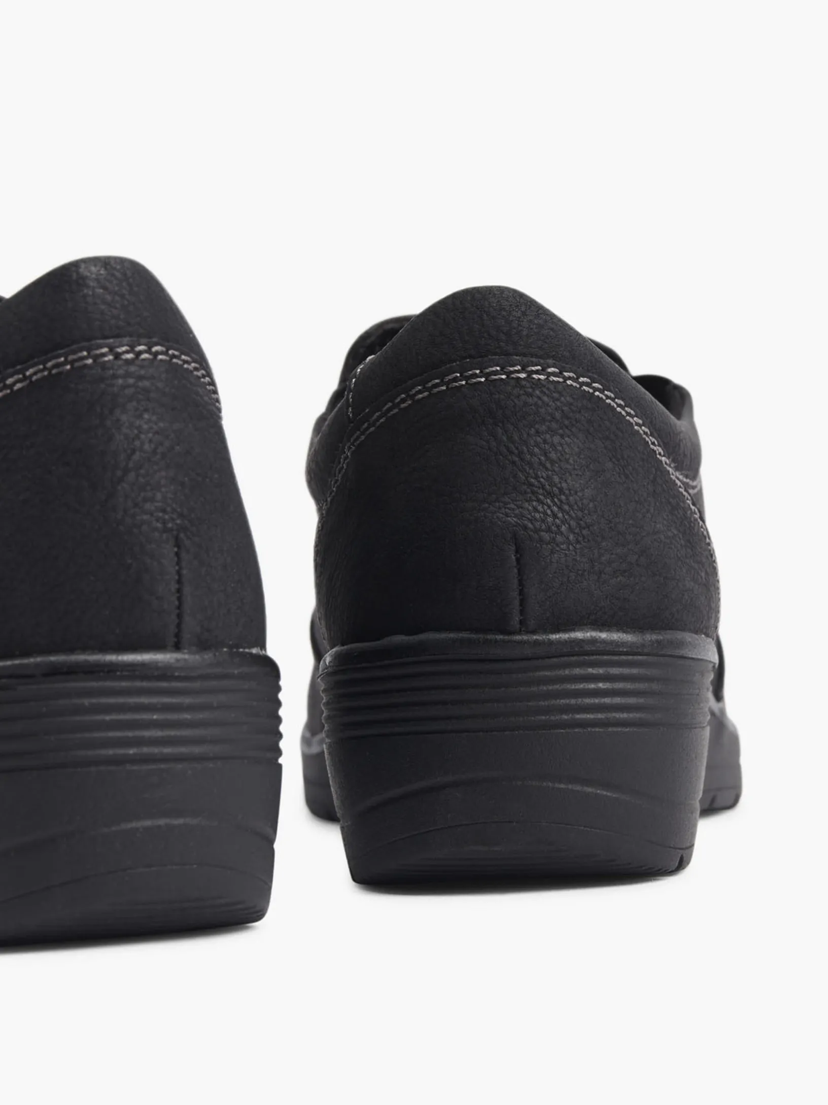 Ladies Black Slip On Comfort Shoes