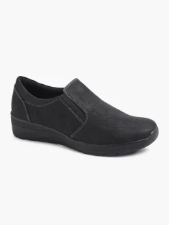Ladies Black Slip On Comfort Shoes