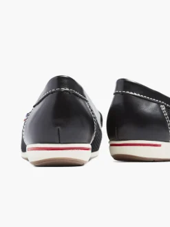 Ladies Black Slip-on Boat Shoes