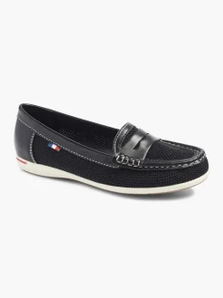 Ladies Black Slip-on Boat Shoes
