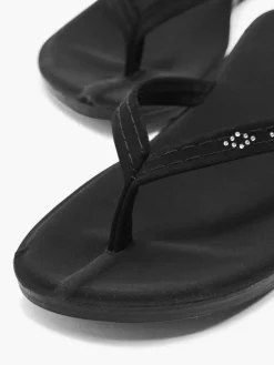 Ladies Blue Fin Black Flip-Flop