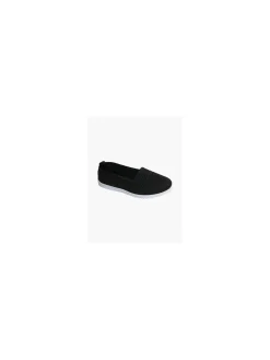 Ladies Blue Fin Black Slip-on Shoes