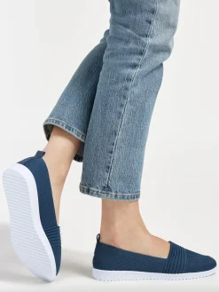 Ladies Blue Slip-on Shoes