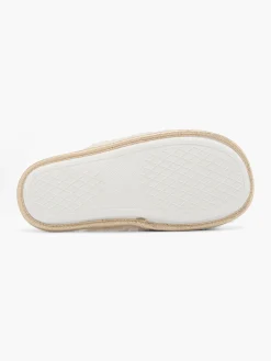 Ladies Cream Slippers