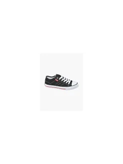 Ladies Fila Black Lace-up Canvas Shoes