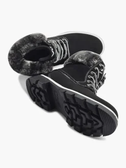 Ladies Fila Black Lace-up Boots