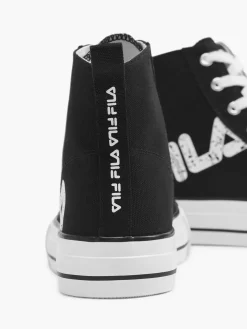 Ladies Fila Black Lace-up Canvas Hi-tops