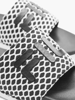 Ladies Fila Black/ White Slides