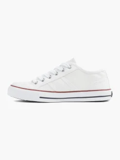 Ladies Fila White Lace-up Canvas Trainers