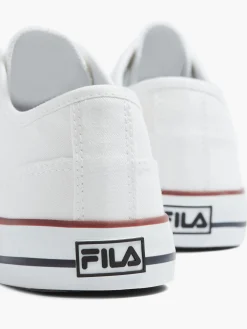 Ladies Fila White Lace-up Canvas Trainers