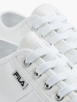 Ladies Fila White Lace-up Canvas Trainers