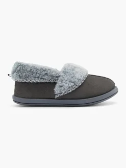 Ladies Grey Full Slipper