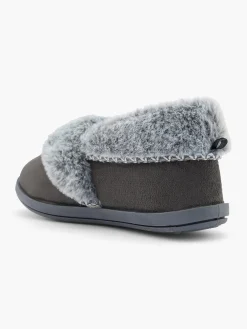 Ladies Grey Full Slipper