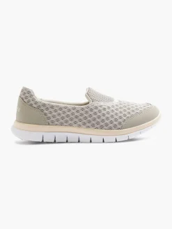 Ladies Grey Slip On Casual Trainers